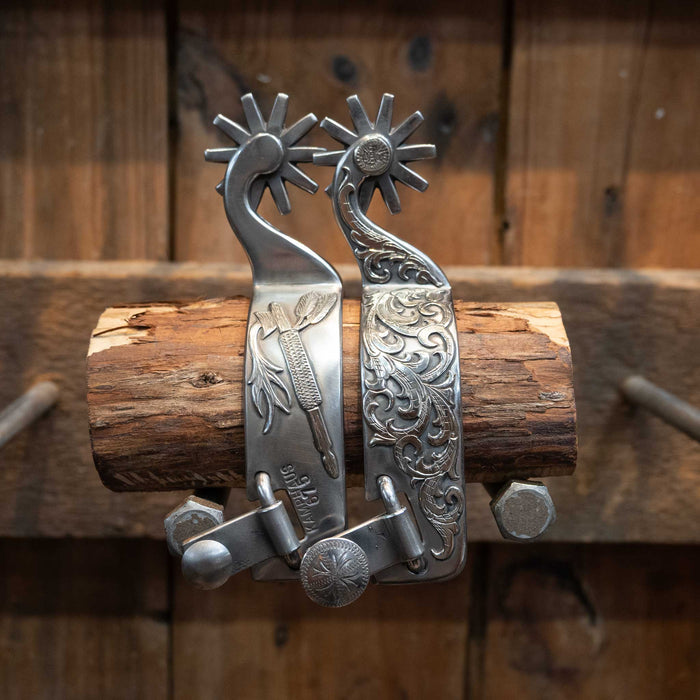 Kamphaus Silver Mounted 10pt. Spurs