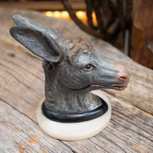Vintage Cast Iron Donkey Inkwell Collectibles MISC