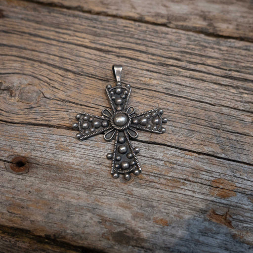 Vintage Mexico Sterling Silver Cross Pendant WOMEN - Accessories - Jewelry - Pins & Pendants Teskey's