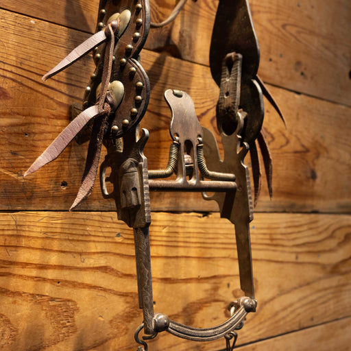 Vintage Pistol Shank Spade Bit Bridle Rig Tack - Rigs MISC