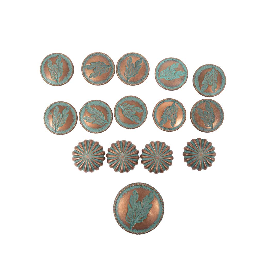 Set Of 15 Turquoise Concho Grab Bag Sale Barn MISC   