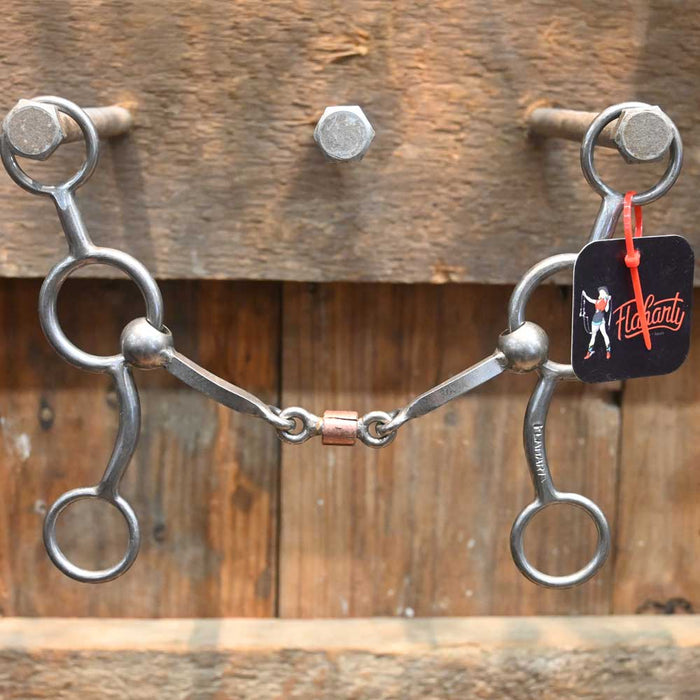 Flaharty - Lil' Circle Gag Square with Dogbone Copper Roller Tack - Bits Flaharty