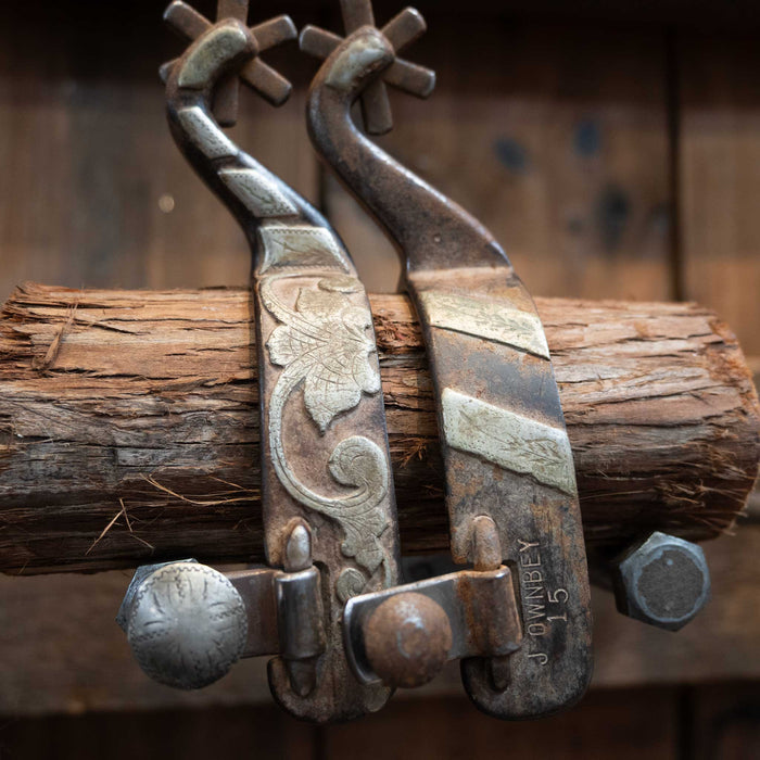 Josh Ownbey Silver Mounted 6pt. Spurs Tack - Spurs Josh Ownbey