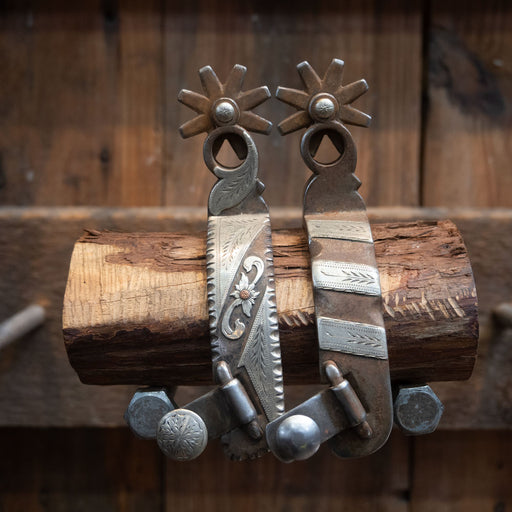 John Jennings Silver Mounted Spurs Tack - Spurs John Jennings