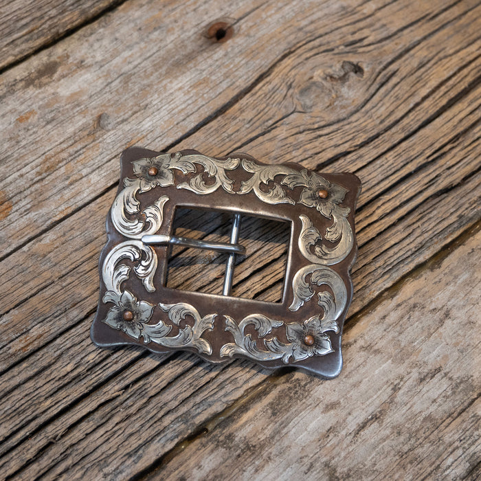 Kerry Kelley Silver Mounted Belt Buckle
