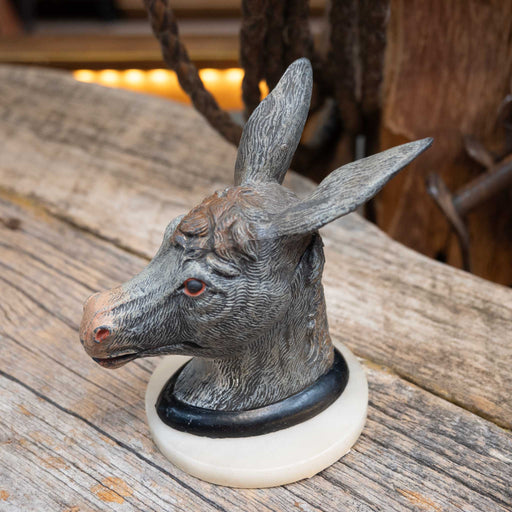 Vintage Cast Iron Donkey Inkwell Collectibles MISC