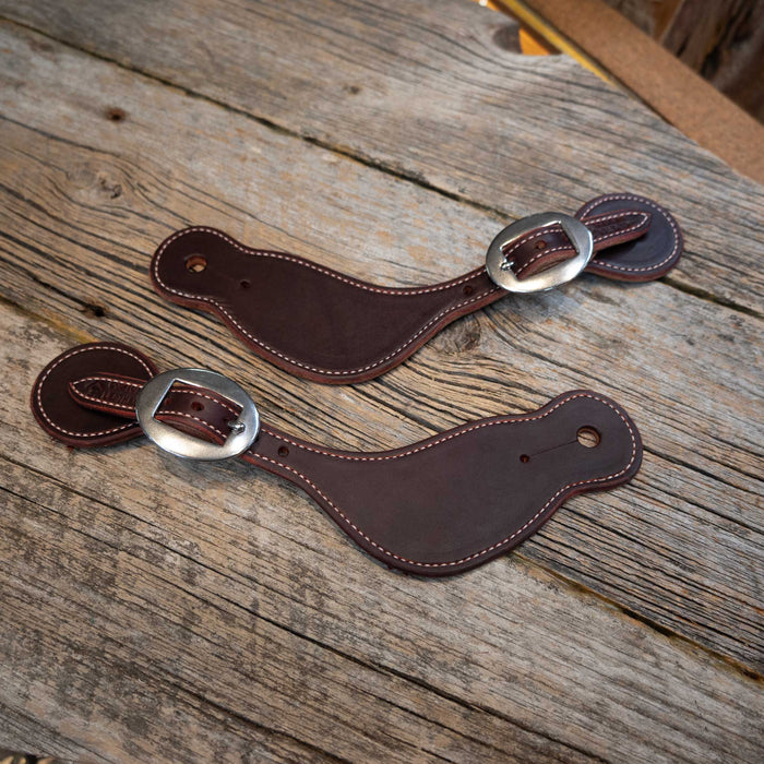 Handmade Ross Bullinger Burgundy Spur Straps
