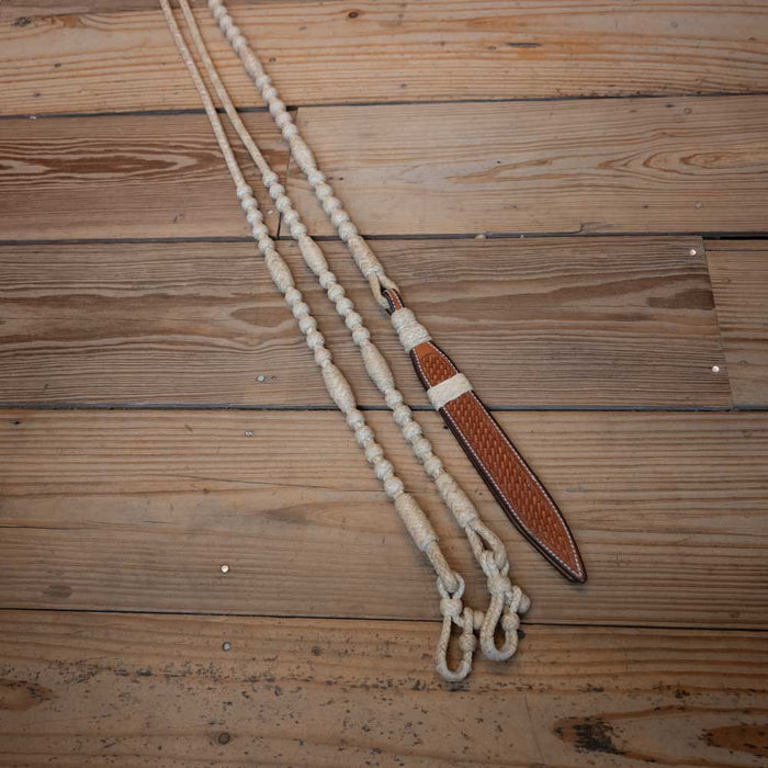 Handmade Jose Ortiz Rawhide Romel Reins Tack - Reins Jose Ortiz