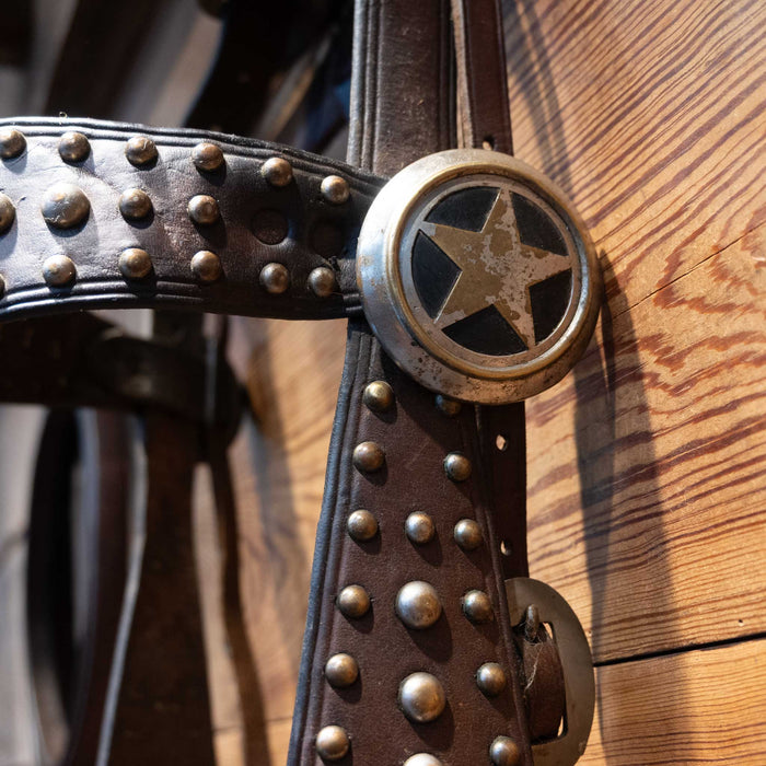 Vintage Pistol Shank Spade Bit Bridle Rig Tack - Rigs MISC