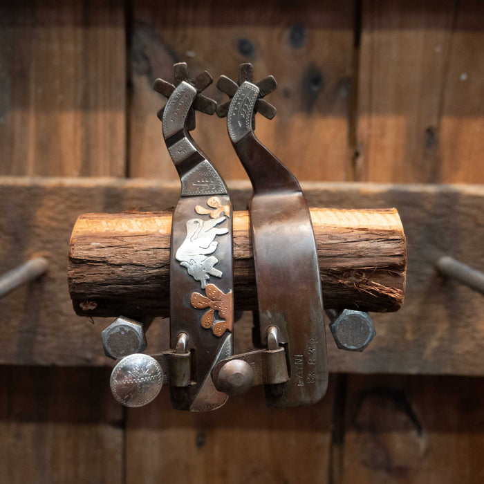 Jeff Payne Silver Mounted 6pt. Spurs
