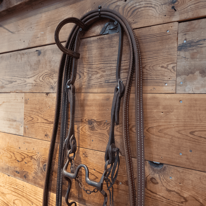 Andrews Silver Mounted Solid Port Bit Bridle Rig