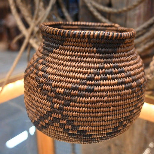 Apache Hand-Woven Two-Tone Basket Collectibles Teskey's