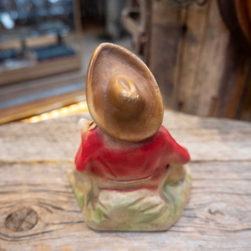 Singing Guitar Player Chalkware Ashtray w/Original Glass Collectibles Teskey's