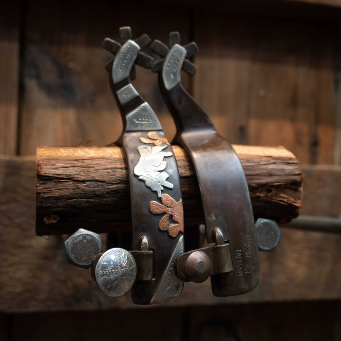 Jeff Payne Silver Mounted 6pt. Spurs Tack - Spurs Jeff Payne