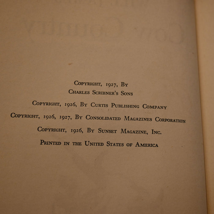 Will James "Cow Country" Book Collectibles WILL JAMES