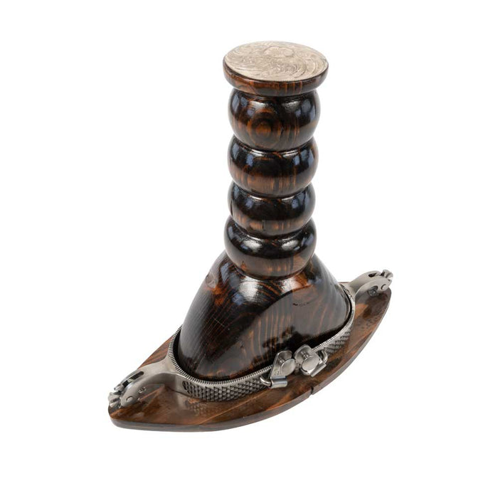 NEW SPUR DISPLAY STAND CUSTOM SILVER CONCHO ON TOP Sale Barn MISC