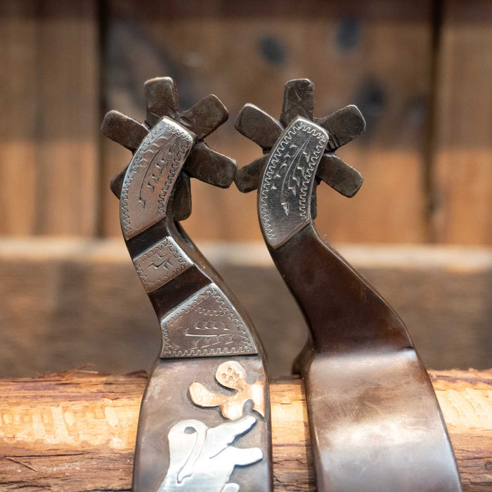 Jeff Payne Silver Mounted 6pt. Spurs Tack - Spurs Jeff Payne