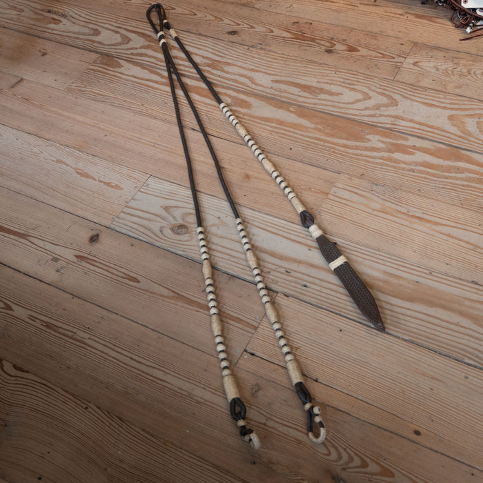 Handmade Jose Ortiz Rawhide Romel Reins Tack - Reins Jose Ortiz