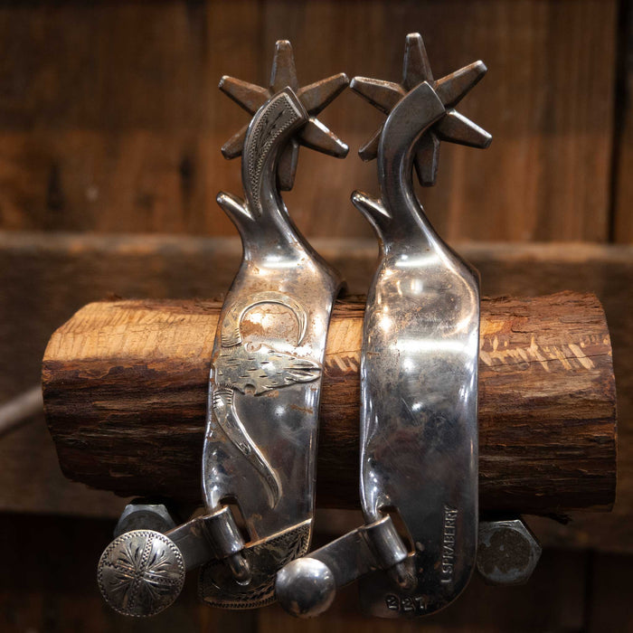 L Spraberry Silver Mounted Spurs 1314