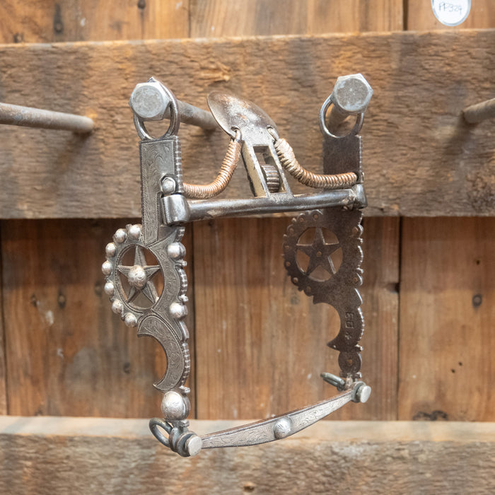 E.G. Silver Mounted Elko Star Spade Bit Tack - Bits E.G.
