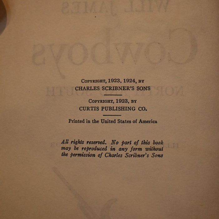 Will James "Cowboys" Book Collectibles WILL JAMES