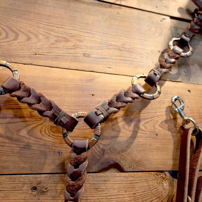 Joe Hipp Braided Breast Collar w/Teskey's Hardware Tack - Breast Collars Joe Hipp