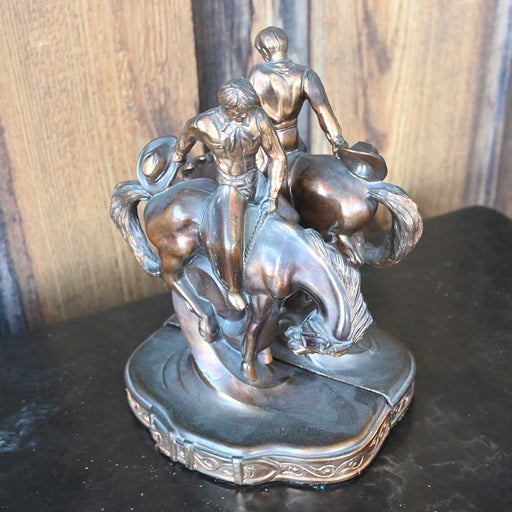 Vintage Bronze Bucking Horse Bookends Collectibles Teskey's