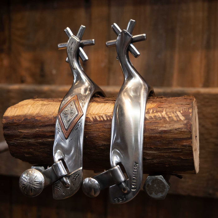 L Spraberry Silver Mounted Spurs 1315