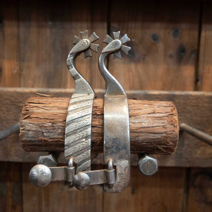 Bradley Silver Mounted 6pt. Spurs Tack - Spurs Brandon Bradley