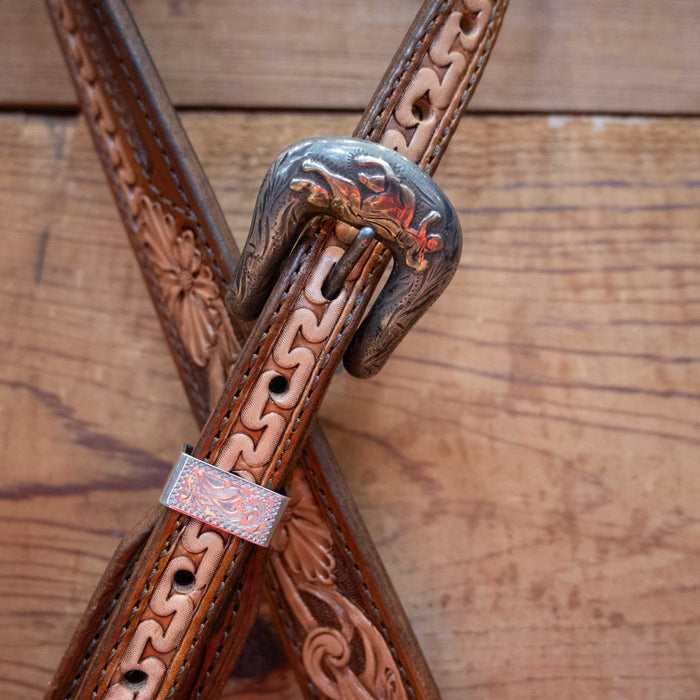 Randall Top Shelf Leather Split Ear w/Ricardo Silver Buckle Tack - Headstalls Randall Top Shelf