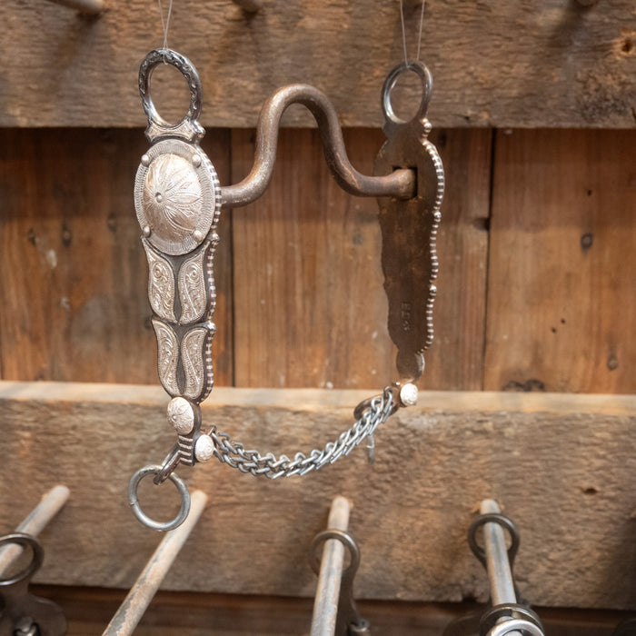 E.G. Silver Mounted Solid Port Bit Tack - Bits E.G.