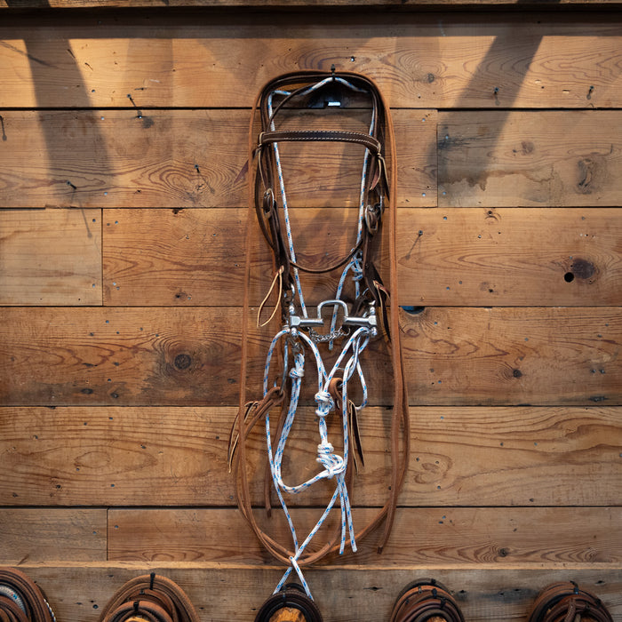 CHS Correction Bridle Rig w/Martingale Tack - Training Cow Horse Supply
