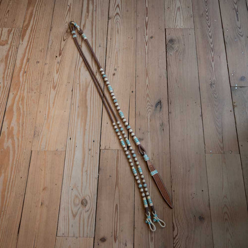 Handmade Jose Ortiz Rawhide Romel Reins Tack - Reins Jose Ortiz