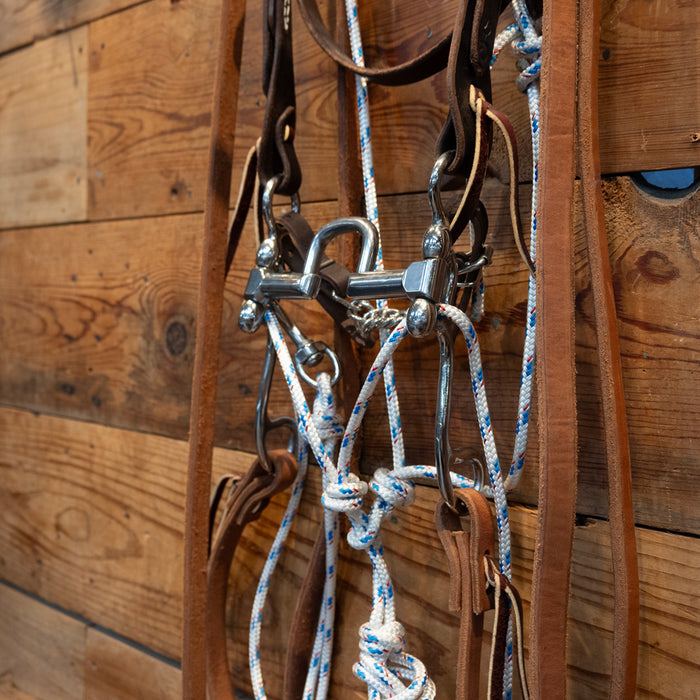 CHS Correction Bridle Rig w/Martingale Tack - Training Cow Horse Supply