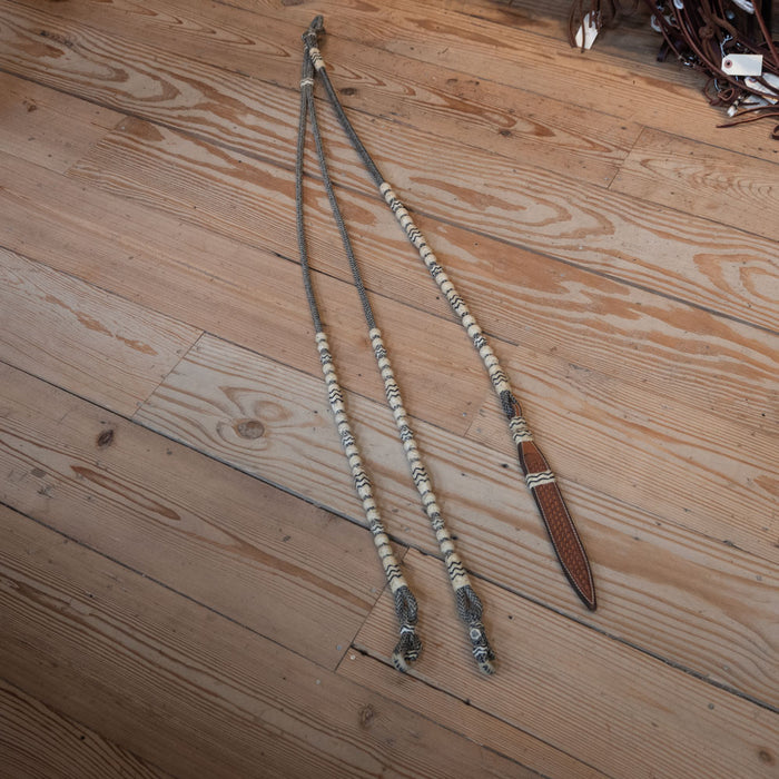 Handmade Jose Ortiz Rawhide Romel Reins Tack - Reins Jose Ortiz