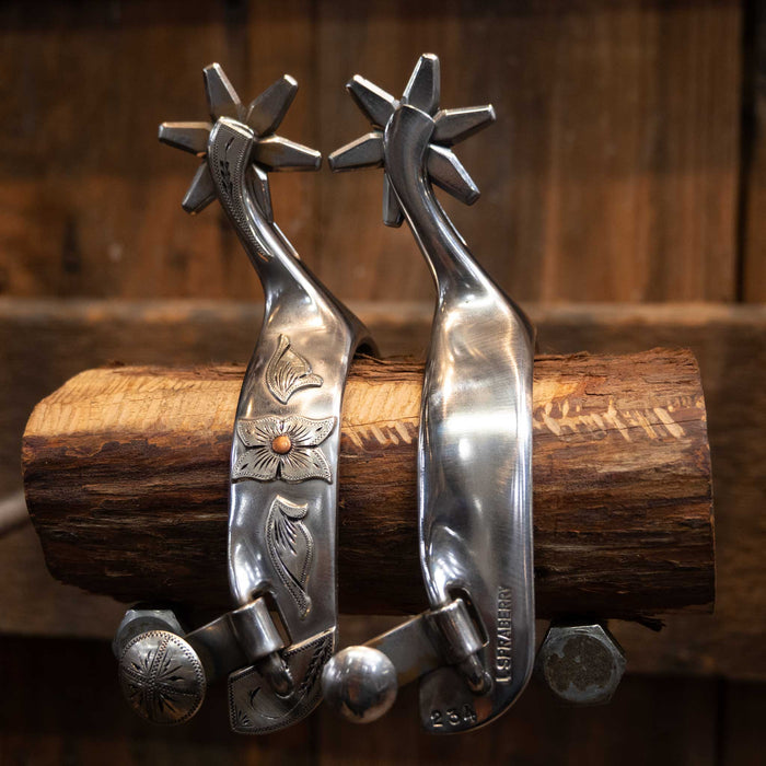 L Spraberry Silver Mounted Spurs 1317