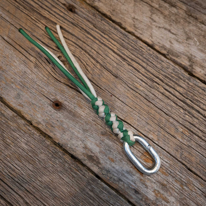 Horn Knot w/ Green & White Braided Nylon Strap Tack - Conchos & Hardware misc