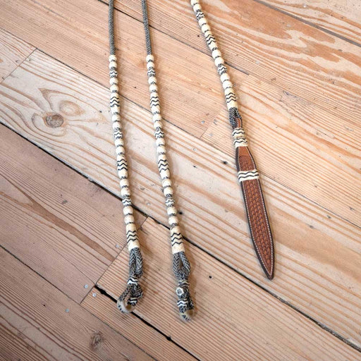 Handmade Jose Ortiz Rawhide Romel Reins Tack - Reins Jose Ortiz
