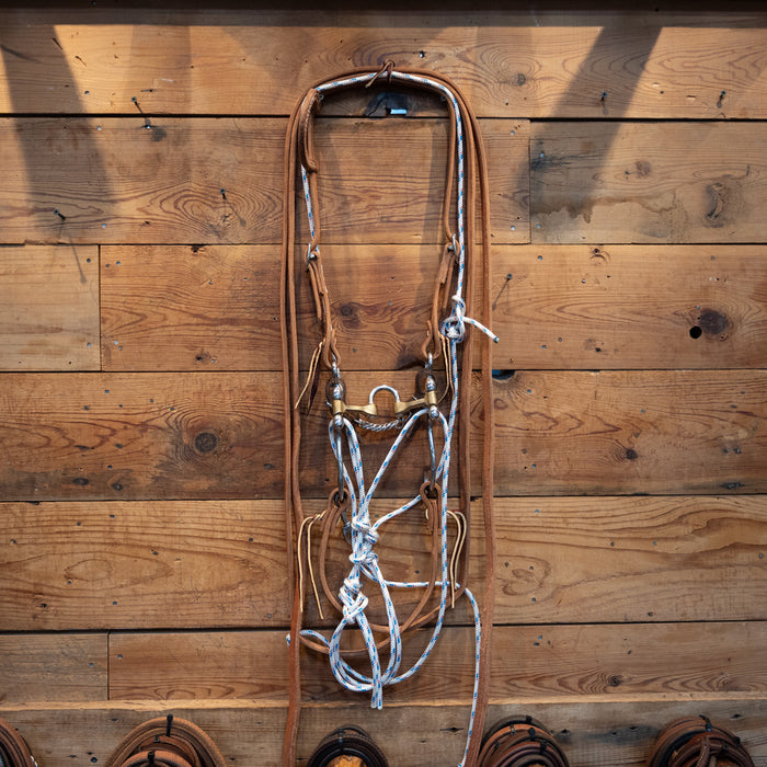 CHS Correction Bridle Rig w/Martingale Tack - Training Cow Horse Supply