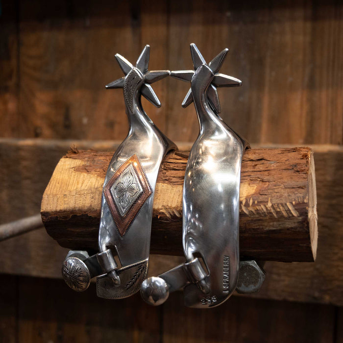 L Spraberry Silver Mounted Spurs 1319
