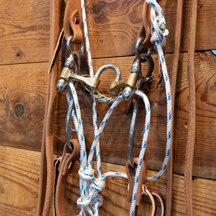 CHS Correction Bridle Rig w/Martingale Tack - Training Cow Horse Supply