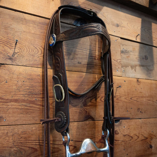 Vintage Tooled Headstall w/Rossett's Bridle Collectibles Teskey's