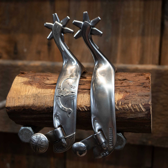 L Spraberry Silver Mounted Spurs 1320