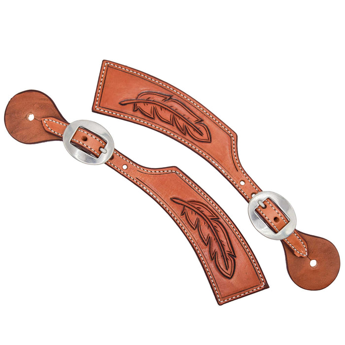 Teskey's Feather Spur Straps Tack - Spur Straps Teskey's