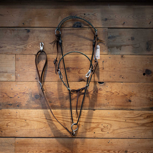 BAR-O-ABIT Green Crossway Headsetter w/Snaps Tack - Training BAR-O-ABIT