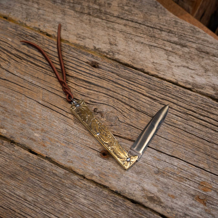 Kamphaus Brass Engraved Pocket Knife Knives Kamphaus