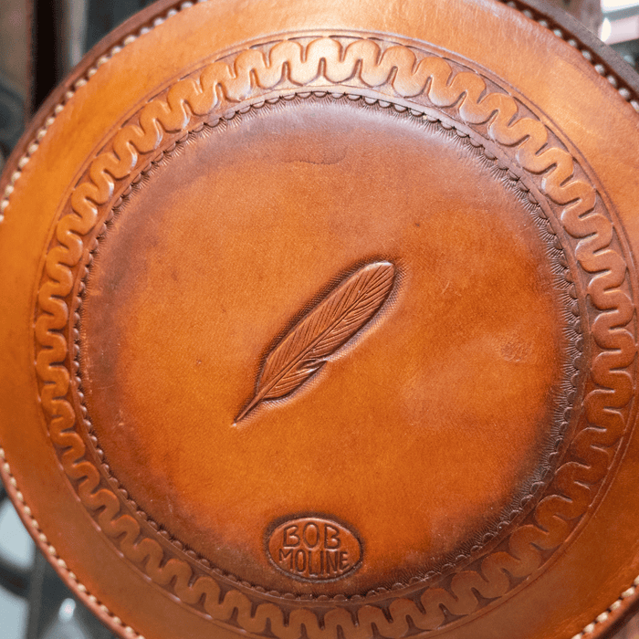 Bob Moline Oxbow Saddlery Leather Artist Tooled Canteen