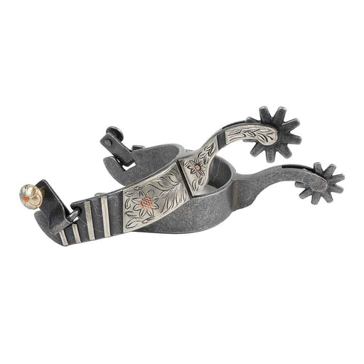 Formay Aged Floral and Striped Spur Tack - Spurs Formay