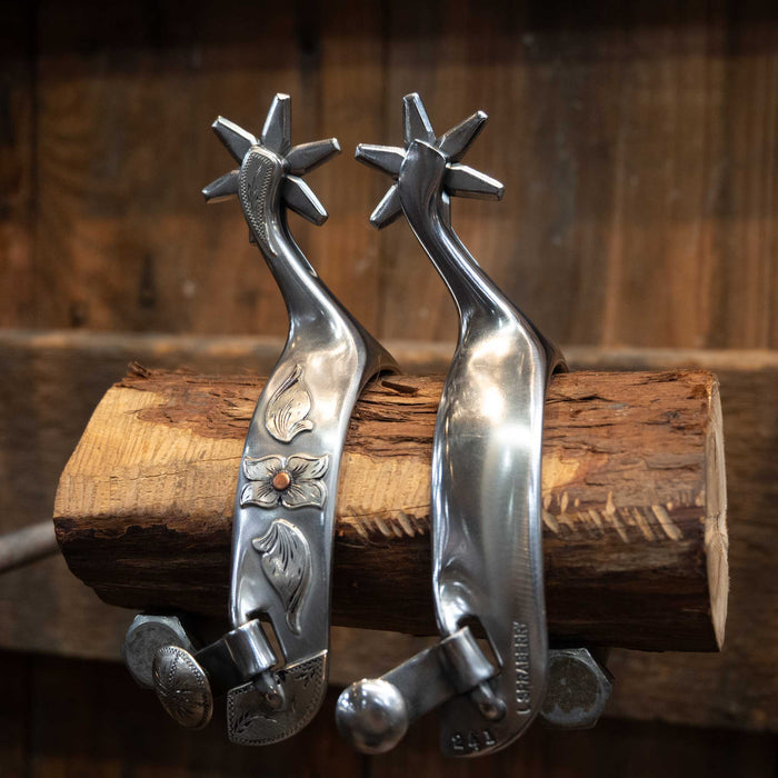 L Spraberry Silver Mounted Spurs 1321