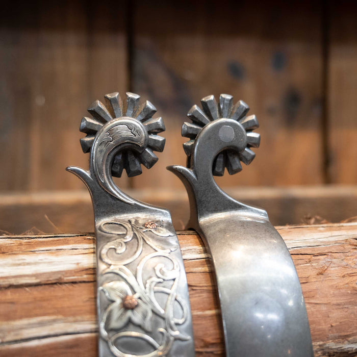 B. Anthony Silver Mounted 12pt. Spurs Tack - Spurs Brandon Anthony